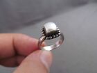 VINTAGE SILPADA STERLING SQUARED CABOCHON PEARL SOLITAIRE RING SIZE 6