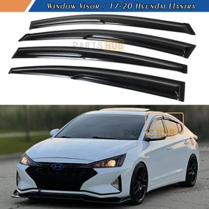 For 2017-2020 Hyundai Elantra JDM Mugen Style Window Visors Rain Guards Vents - Picture 1 of 5
