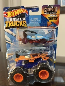 NEW Hot Wheels Monster Trucks Scorpedo Bonus Car Die-Cast Car 2023 Mattel Sealed - Picture 1 of 2