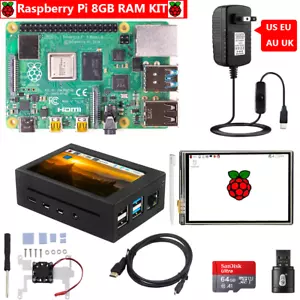 Raspberry Pi 4 B 8GB RAM Kit with 3.5" Touch Screen + Metal Case + Power HDMI - Picture 1 of 8