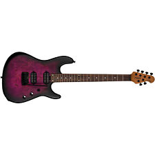 Sterling by Music Man Richardson6 Guitar, Poplar Burl, Cosmic Purple Burst Satin for sale