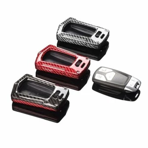 RED-BLACK LUXURY KEY CASE COVER FOR 2017+ AUDI A3 A4 A5 A7 Q5 SMART KEY ADC UK - Picture 1 of 5