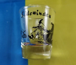 Shot Glass Western Comic "Sidewinder" 2.5" Cowboy Shooting Snake FREE SHIPPING - Picture 1 of 5