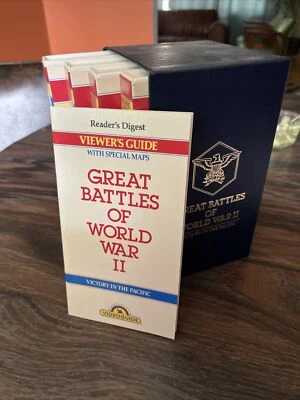 GREAT BATTLES OF WORLD WAR 2 VICTORY IN PACIFIC 4 VHS Tapes Reader's Digest VID  - Image 1 of 3