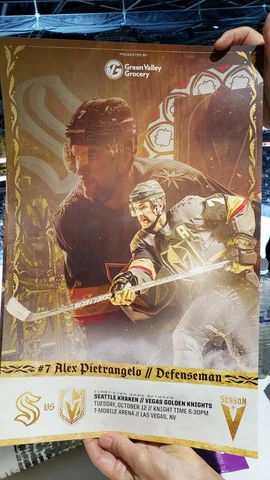Vegas Golden Knights Poster Program  Alex Pietrangelo Oct. 12, 2021 (LAST ONE!) Cover