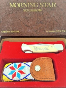 RARE SCHRADE CUTLERY LB7 USA LIMITED EDITION POCKET FOLDING KNIFE - MORNING STAR - Picture 1 of 5