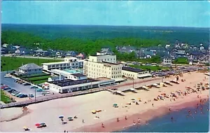 New Henlopen Hotel Motor Lodge Rehoboth Beach Postcard 57012-B Unposted - Foto 1 di 2
