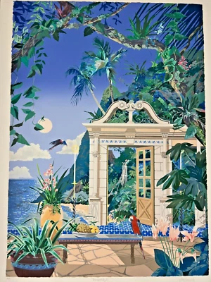 Impresión de prueba de artista serigrafía Andrew Francis Tranquility I ~35"x26" Foto 1 de 4