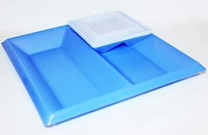 Tupperware Neu Selten Get togethers Blau RIESIG Geteiltes Dip Serviertablett - Bild 1 von 3