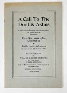 Call To The Dust & Ashes 1922 Southern Bible Conference William Booth Clibborn - Bild 1 von 5