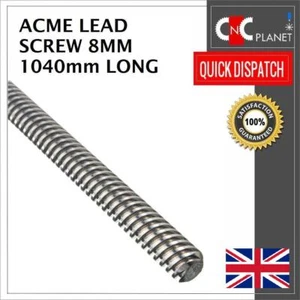 8mm Lead Screw Tr8x8 1040mm 1000mm + 40mm Long Acme C-Beam CNC 3D Printer V-slot - Picture 1 of 5