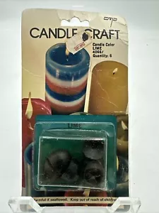 Candle Craft 6 Lime Green Candle Dye Melts For Coloring Wax - NIP 4066 - Picture 1 of 2