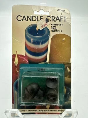 Candle Craft 6 Lime Green Candle Dye Melts For Coloring Wax - NIP 4066 - Image 1 of 2