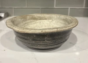 Old Asian kiln glaze bowl Signed Blue/brown Glaze - Picture 1 of 8