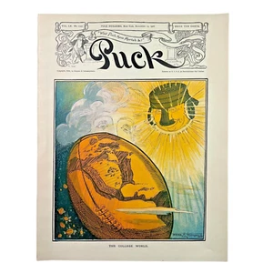 PUCK November 14, 1906 Original Magazine (Cover Only) Artist/Frank A Nankivell - Picture 1 of 2