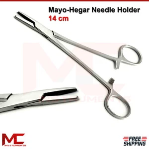 Needle Holding Surgical Forceps Clamp Hemostat Locking Mayo Hegar Suture Surgery - Bild 1 von 3