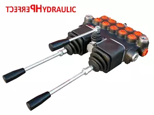 5 BANK Hydraulic Directional Control Valve 2x JOYSTICK 11gpm 40L 5x Double 5xDA - Picture 1 of 3