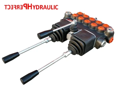 5 BANK Hydraulic Directional Control Valve 2x JOYSTICK 11gpm 40L 5x Double ex - Image 1 of 3