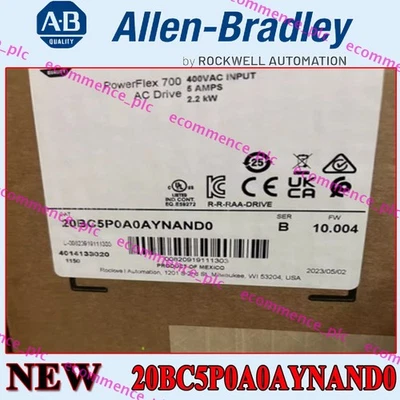 New NEW PLC 20BC5P0A0AYNAND0 PowerFlex 700 AC Drive 5 A at 2.2 kW 20B - Image 1 of 4