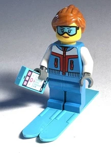 Skier w/ Ski's (Female / Women) Blue Suit| LEGO Minifigures - Picture 1 of 2