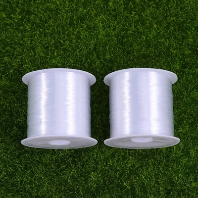  2 Pezzi Filo Perline Trasparente Lenza da Pesca Crylstal per Elastico - Immagine 1 di 4