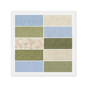Charm Pack - 40) Cuadrados 5" x 5", Tela 100% Algodón, AZUL NATURAL VERDE - Imagen 1 de 11
