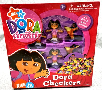 Dora The Explorer Dora & Swiper Checkers Game Nick Jr Cardinal 2006 NEW Sealed - Image 1 of 4