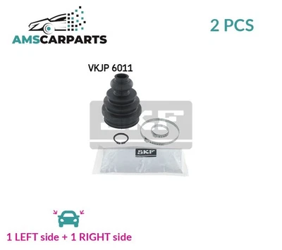 CV JOINT BOOT KIT PAIR TRANSMISSION END FRONT VKJP 6011 SKF 2PCS NEW - Image 1 of 4