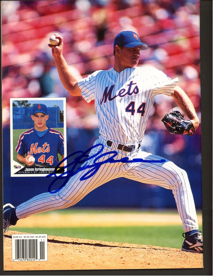 Jason Isringhausen Mets Signed Autograph Magazine *5090 - Image 1 of 1