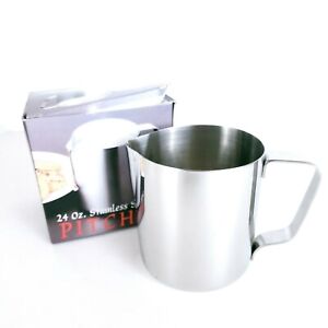 18/10 Stainless Steel Steaming Pitcher 24oz Silver 0.7 Liter Capacity WF3824
