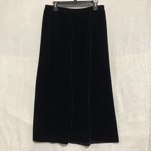 VTG Bentley Maxi Skirt Velvet Velour Black Cottagecore Classy Formal Womens XL - Picture 1 of 7