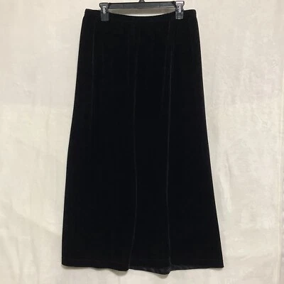 Maxi Falda Bentley Terciopelo Terciopelo Negra Cottagecore Elegante Formal Para Mujer XL De Colección Foto 1 de 4