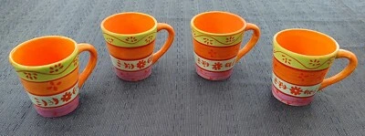 Lot de 4 tasses multicolores Casa - Photo 1/4