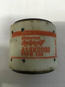 GOULD SHAWMUT AMP-TRAP A13X2000 2000 AMP FUSE 130 VAC - Picture 1 of 4