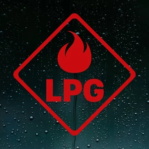 LPG Liquefied Petroleum Gas Logo Symbol Vinyl Safety Caravan Decal Sticker - Picture 1 of 11