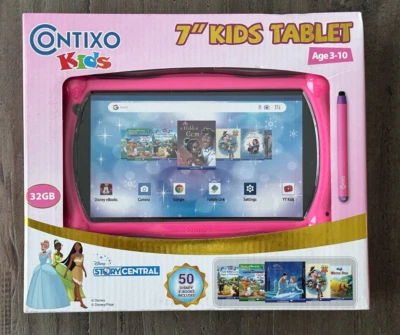 Contixo V10 Kids 32GB HD & BT 7" Tablet - 50 Disney eBooks, Kickstand & Stylus - Image 1 of 4
