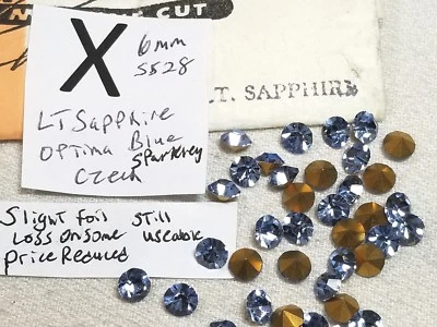 Vtg Crystal Glass 6mm Rhinestone Pointed Back Jewelry Czech Germany Repair 2018 - Image 1 of 2