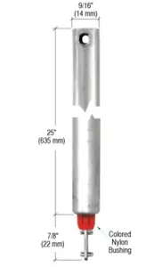25" Tubular Spiral Tilt Window Balance Red Bushing - Picture 1 of 2