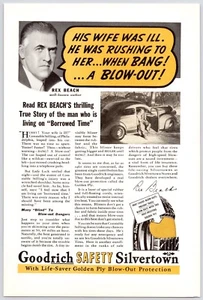 1937~Goodrich Silvertown Tires~Bold Graphics~Vintage Print 30s Car Advertisement - Bild 1 von 2