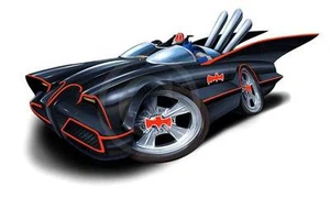 Batmobile Cartoon T-Shirt - Original Series Exclusive Art Hand Drawn auto art - Picture 1 of 1