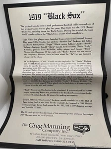 Póster vintage del escándalo de los Medias Negras de 1919 - Imagen 1 de 3