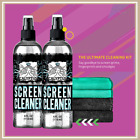 New Screen Cleaner Spray Kit 2 x Sprayer Bottles & 4 x Microfiber Cleaning Cloth