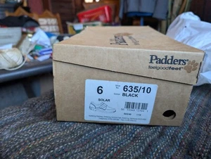 PADDERS SOLAR Herren Halbschuhe Full Comfort, schwarz, UK 6 NEW OLD STOCK WEITE PASSFORM - Bild 1 von 10