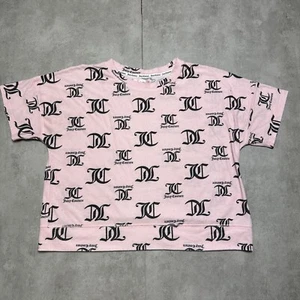 juicy couture sleepwear top large AOP pink hip hop y2k - Picture 1 of 8
