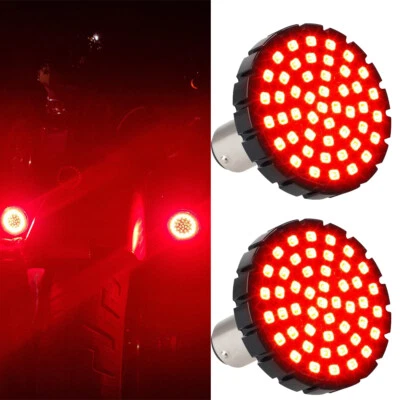 Luces intermitentes LED rojas de parada de freno 1157 para Harley Davidson Softail Foto 1 de 4