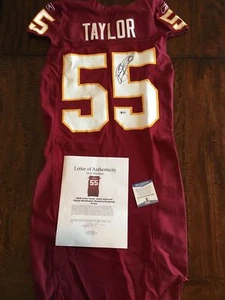 2008 Jason Taylor Game Used Worn and Signed Washington Redskins Jersey - Imagen 1 de 7