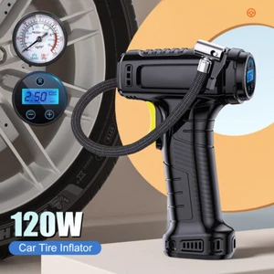 Inflador de neumáticos de coche inalámbrico/con cable compresor de aire neumático bomba inflable con LED - Imagen 1 de 28