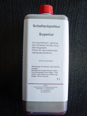 Politur-Schellackpolitur-Ballenmattierung Superior - bernstein 8943 in 1 Liter - Bild 1 von 2