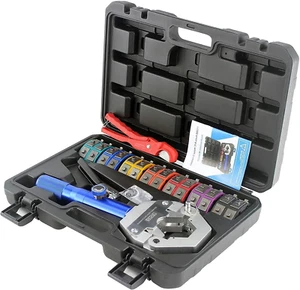 Kit De Engarzado Manguera Herramienta Reparacion Hidraulica Manual Engarzador AC - Picture 1 of 12