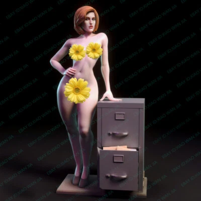1/24 Resin Figure Sexy Dana Scully Girl NSFW Model Kit Unassembled Unpainted Toy - Image 1 of 2
